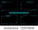 hud abstract futuristic element ... | Shutterstock .eps vector #729370048