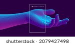 hand open and ready to help.... | Shutterstock .eps vector #2079427498