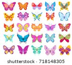 Set Of Cartoon Butterflies....