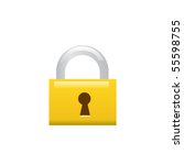 icon of a lock | Shutterstock .eps vector #55598755