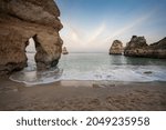 Praia do Camilo Beach and Rock formations - Lagos, Algarve, Portugal
