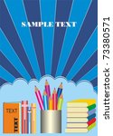 school theme with books and... | Shutterstock .eps vector #73380571
