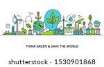 concept of think green and save ... | Shutterstock .eps vector #1530901868