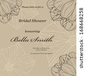 wedding or invitation card.... | Shutterstock .eps vector #168668258
