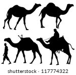 Camel Silhouette On White...