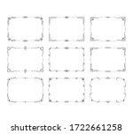 vintage square frames set.... | Shutterstock .eps vector #1722661258
