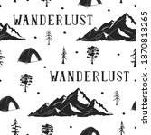 hand drawn wanderlust seamless... | Shutterstock .eps vector #1870818265