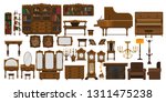  a set of antique furniture for ... | Shutterstock .eps vector #1311475238