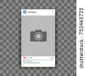 social network post frame blank.... | Shutterstock .eps vector #752465725