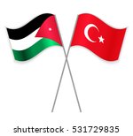 jordanian and turkish crossed... | Shutterstock .eps vector #531729835