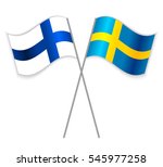 finnish and swedish crossed... | Shutterstock .eps vector #545977258