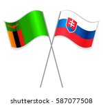 zambian and slovak crossed... | Shutterstock .eps vector #587077508
