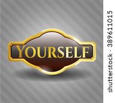 yourself gold shiny emblem | Shutterstock .eps vector #389611015