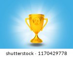 award gold cup winner on blue... | Shutterstock . vector #1170429778