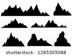 mountains silhouettes on the... | Shutterstock .eps vector #1285305088