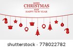 vintage card with christmas... | Shutterstock .eps vector #778022782