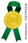 gold medal   ribbon for 2020... | Shutterstock .eps vector #1567493218