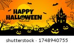 halloween silhouette vector... | Shutterstock .eps vector #1748940755