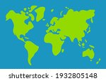 Simplified World Map Vector...