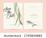 wedding invitation in the... | Shutterstock .eps vector #1745834882