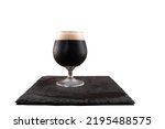 A Glass Of Dark Beer On A White ...