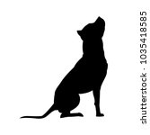 american pit bull terrier... | Shutterstock .eps vector #1035418585