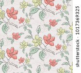 floral seamless pattern... | Shutterstock .eps vector #1017369325