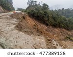 Landslide On A Road In Cuenca...