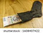 Polish Banknotes In A Sock ...