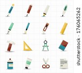 drawing painting tools icons... | Shutterstock .eps vector #176065262