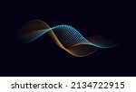 dot blue and yellow particles... | Shutterstock .eps vector #2134722915