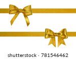set of big golden silk... | Shutterstock . vector #781546462