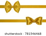 set of christmas golden silk... | Shutterstock . vector #781546468