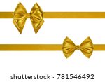 set of elegant golden silk... | Shutterstock . vector #781546492