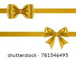 set of valentine golden silk... | Shutterstock . vector #781546495