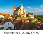 Townscape of Znojmo, a popular tourist destination in South Moravia, Czech Republic