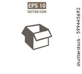 open box  vector icon.  | Shutterstock .eps vector #599445692