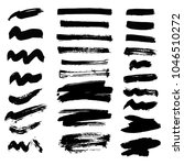 vector set of ink splashes... | Shutterstock .eps vector #1046510272