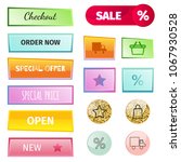 web elements shop buttons buy... | Shutterstock .eps vector #1067930528