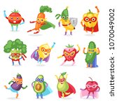 superhero fruits vector fruity... | Shutterstock .eps vector #1070049002
