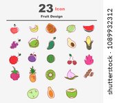 fruit icon set abstract modern... | Shutterstock .eps vector #1089932312