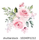 Floral Watercolor Roses Wallpaper Free Stock Photo - Public Domain Pictures