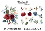 set of floral branch. flower... | Shutterstock .eps vector #1168082725