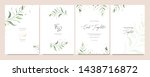 set of card template with herbs ... | Shutterstock .eps vector #1438716872