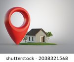 Simple House With Location Pin...