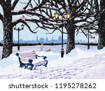 Vector Winter Landscape With...