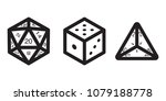 Multi Sided Dice Outline Icons...