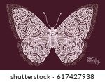 illustration of butterfly in... | Shutterstock .eps vector #617427938