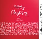 merry christmas and happy new... | Shutterstock .eps vector #768619795