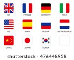national flag square icon set | Shutterstock .eps vector #476448958